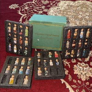 Gemstone Crystal Bottles Set